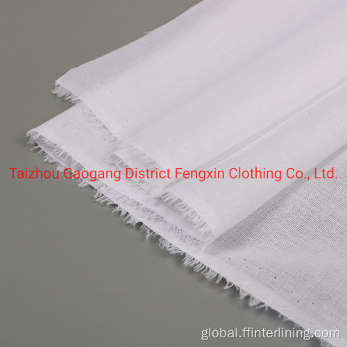 Shirt Collar Interlining Woven Fabric Double DOT Coating Fusible Adhesive Interfacing Factory